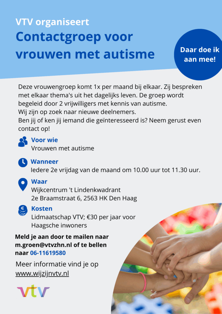 Contactgroep voor vrouwen met autisme